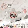 RadioShack 2014 Holiday theme "Gift Smart" hanging diecut snowflakes